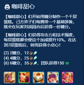 金鏟鏟之戰(zhàn)S12咖啡甜心羈絆介紹 S12咖啡甜心蛋糕層數(shù)獎(jiǎng)勵(lì)一覽