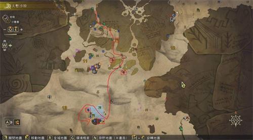 怪物獵人荒野天塹沙原快速采集路線